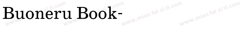 Buoneru Book字体转换